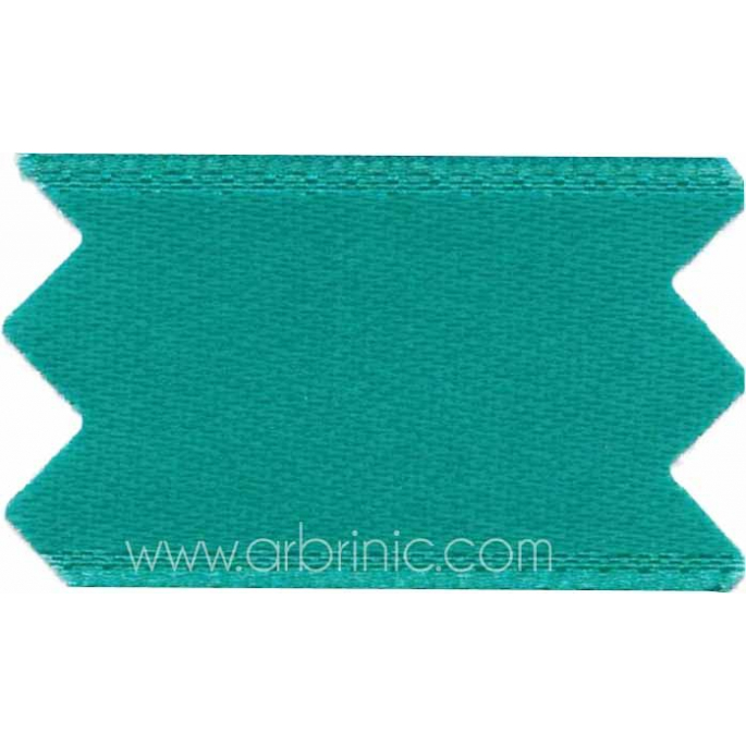 Satin Ribbon double face 25mm Dark Turquoise (by meter)
