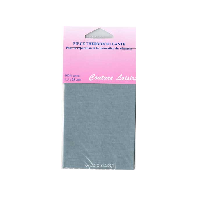 Pièce thermocollante - Percale coton Gris Clair