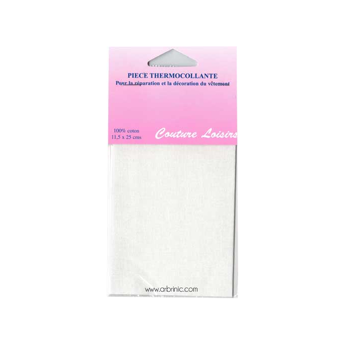 Pièce thermocollante - Percale coton Blanc