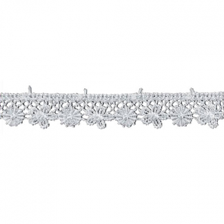 Embroidery White color 16mm (by meter)