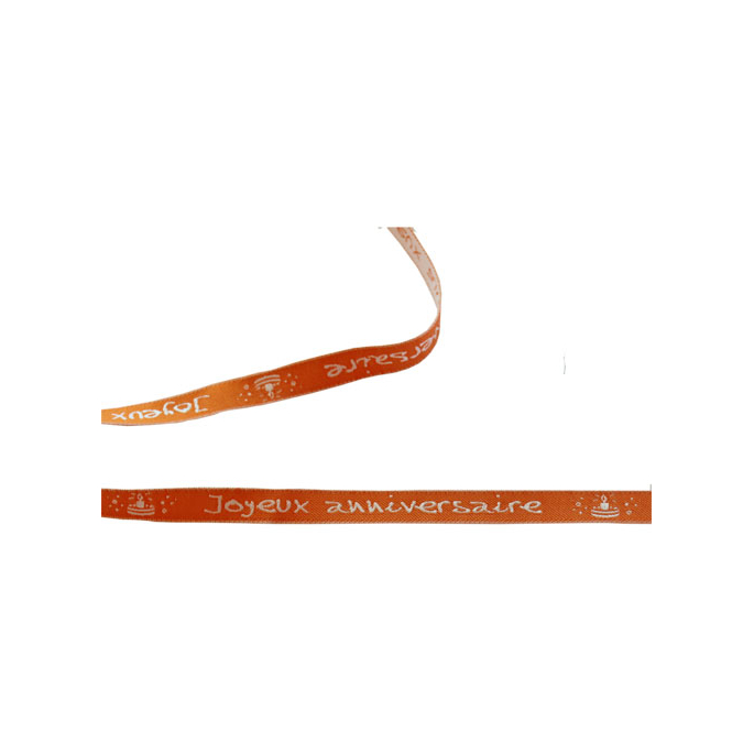 Message Ribbon - Joyeux Anniversaire 10mm (15m roll)