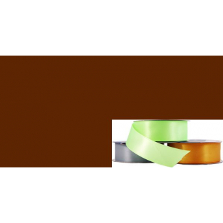 Satin Ribbon 25mm Dark Brown (20m roll)