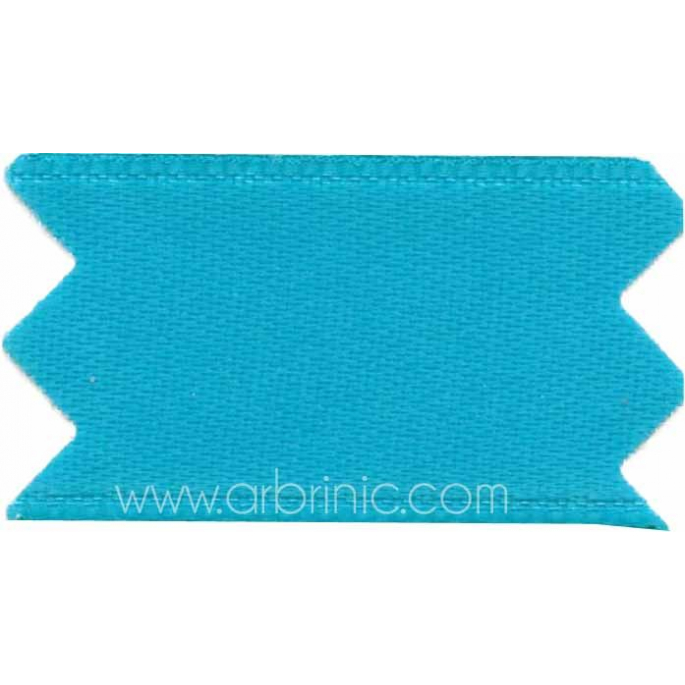 Ruban Satin double face 11mm Bleu Aqua (au mètre)