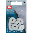 Boutons Lingerie 18mm - recouverts coton (x14)