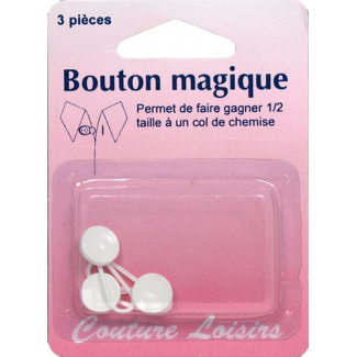 Rallonge Boutons blancs spécial chemise (x3)