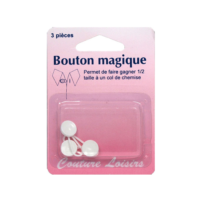 Rallonge Boutons blancs spécial chemise (x3)