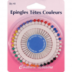 Epingles à Tête Couleur 34mm (x40)