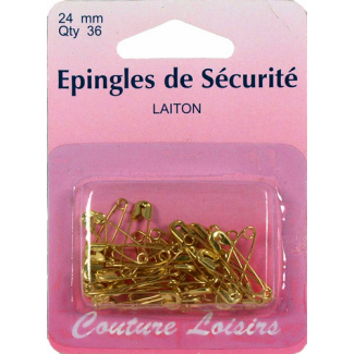 Epingles à Nourrice Laiton 24mm (x36)