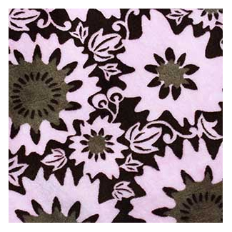 Minky - Pink Flowers - Robert Kaufman (per meter)