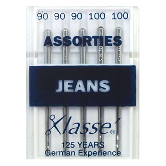 Machine needles Jeans Assorted sizes 90-100 (x5)