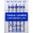 Machine needles Universal Assorted sizes 80-90-100 (x5)