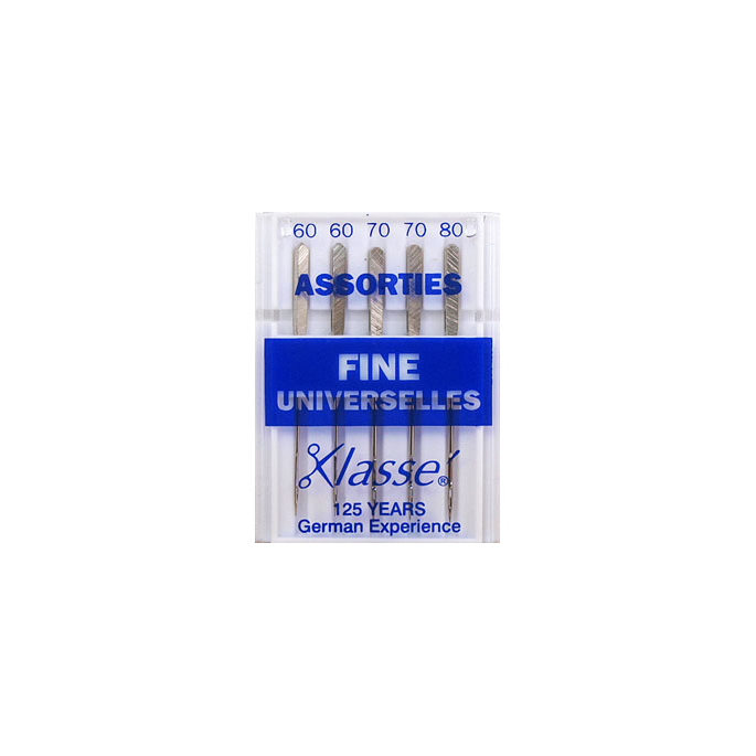 Aiguilles Machine Universelles Assortiment 60-70-80 fines (x5)