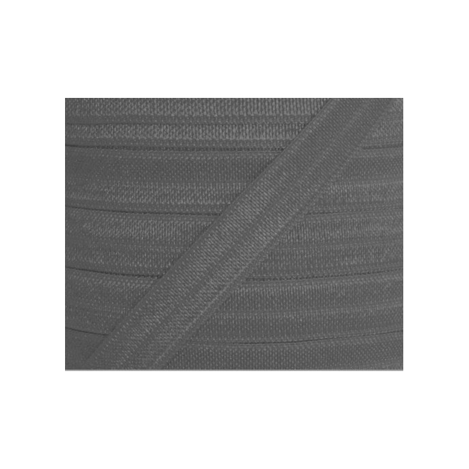 Shinny Fold Over Elastic Oekotex 15mm Grey (by meter)