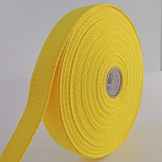 Cotton Webbing 23mm Yellow (by meter)