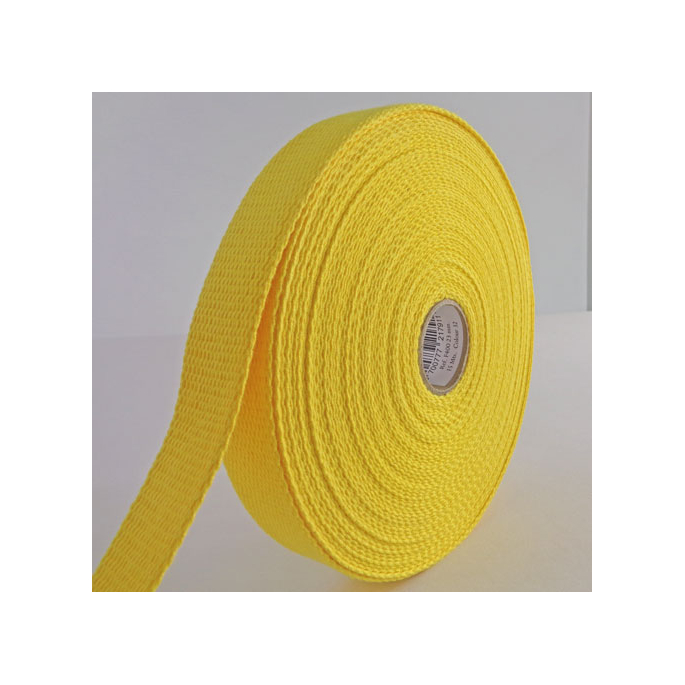Cotton Webbing 23mm Yellow (by meter)