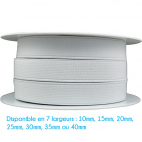 Ribbed Elastic White 35mm (by meter)