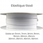 Woven Elastic White 25mm (by meter)