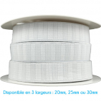 Non-Roll Flat Elastic White 30mm (by meter)
