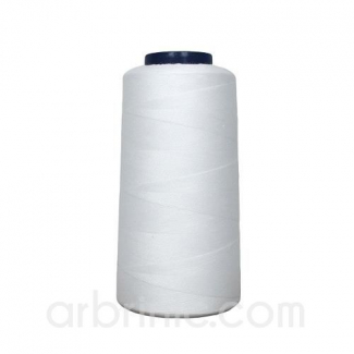 Polyester Serger and sewing Thread Cone (2743m) White