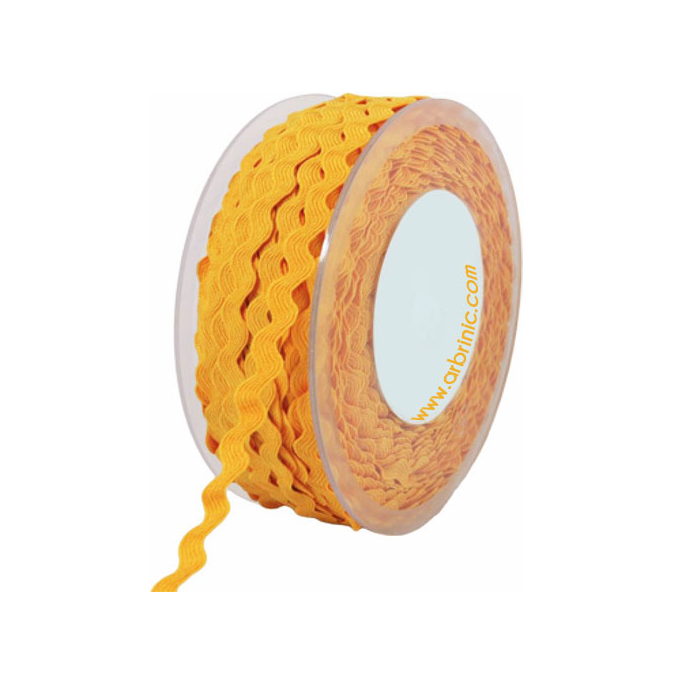 Ric rac 6mm Yellow (by meter)