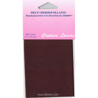 Pièce thermocollante - Percale coton Marron