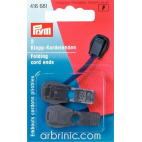 Cord stoppers PRYM plastic folding Black (x2)