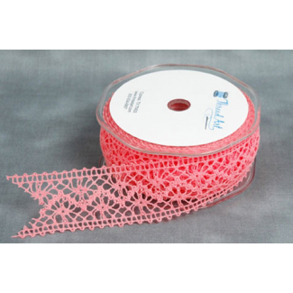 Lace Ribbon Salmon color 20mm (by meter)
