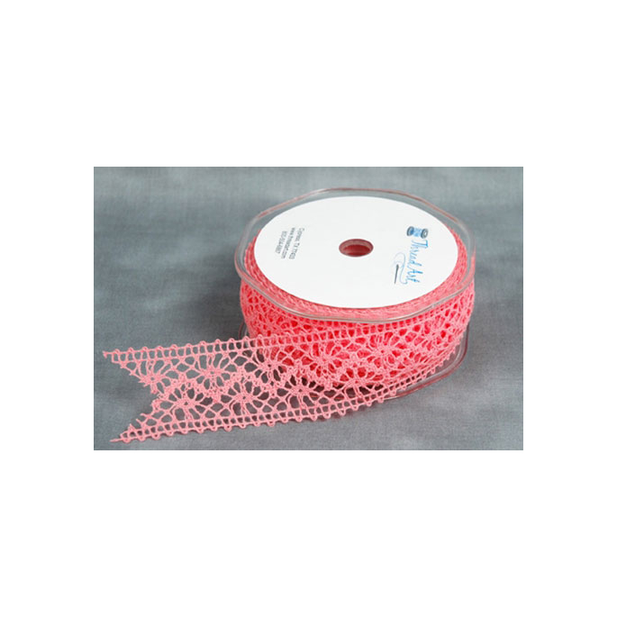 Lace Ribbon Salmon color 20mm (by meter)