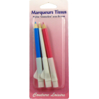 Crayons marqueurs pour tissu avec brosse (3 couleurs)