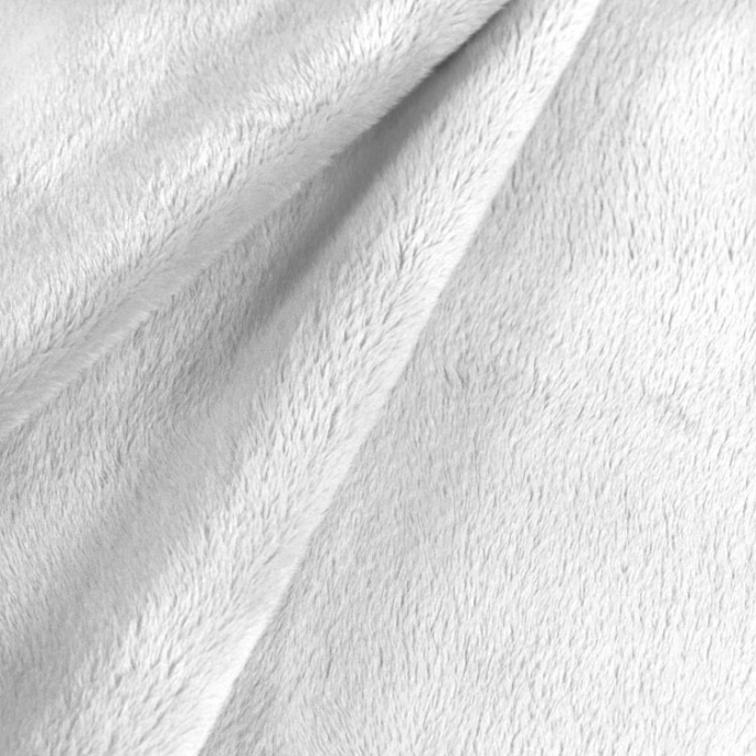 Minky cuddle fleece off White width 150cm (per meter)