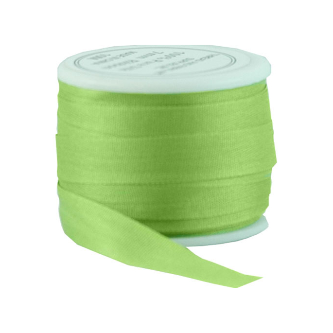 Ruban Soie 7mm Lime (bobine 10m)