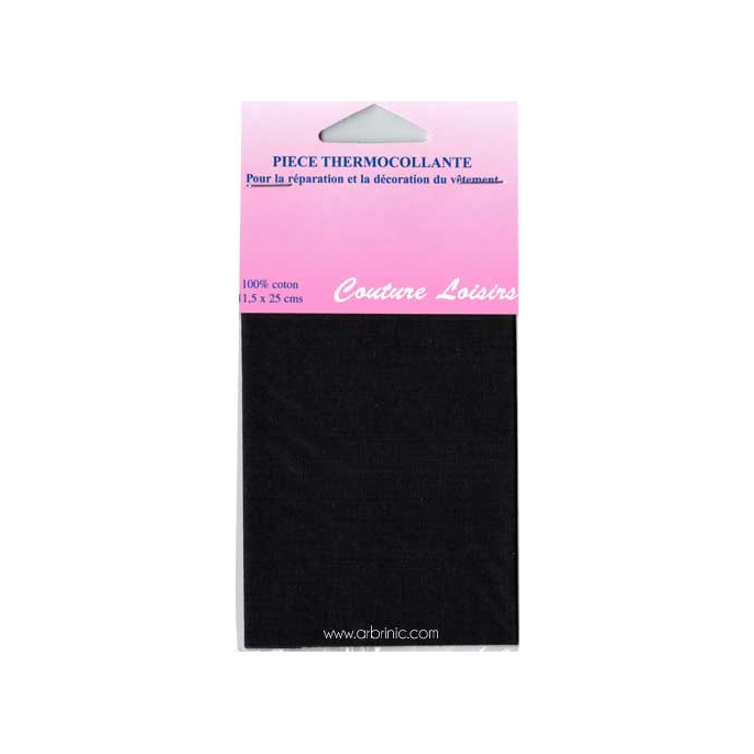 Pièce thermocollante - Percale coton Noir