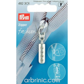 Zip puller Rhinestones PRYM