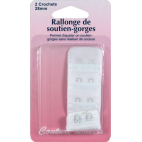 Rallonge Soutien-gorge 28mm 2 crochets - Blanc