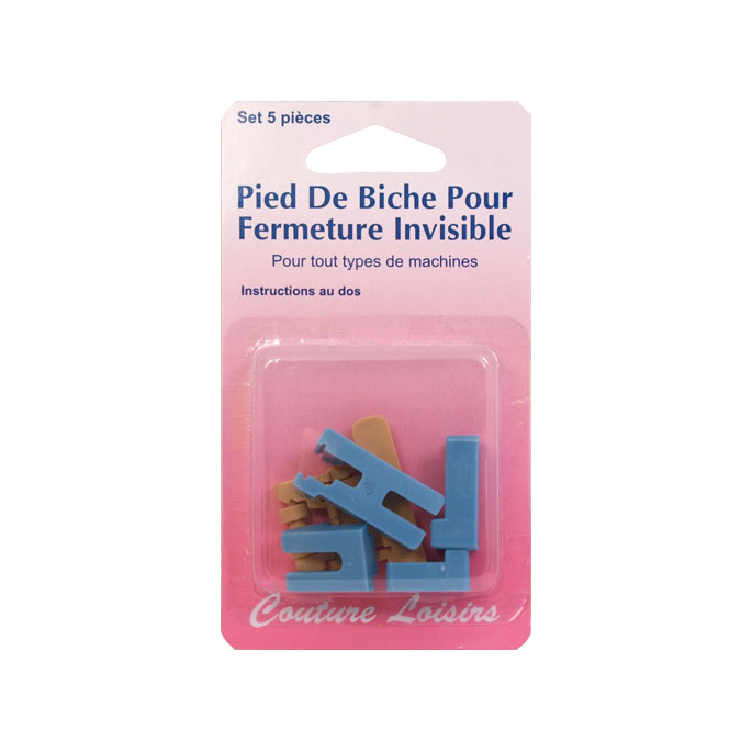 Pied de biche pour fermeture invisible