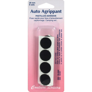 Hook & Loop adhesive Dots - black (8 sets)