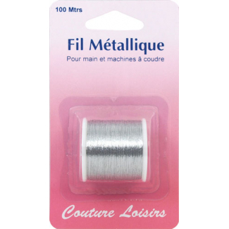 Metallic Sewing Thread Silver (100m)