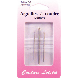 Aiguilles Modiste assorties tailles 3-9 (x10)