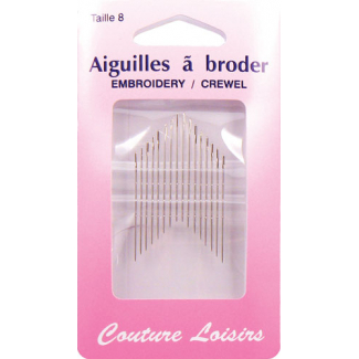 Aiguilles à broder Taille 8 (x20)