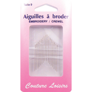 Aiguilles à broder Taille 9 (x20)