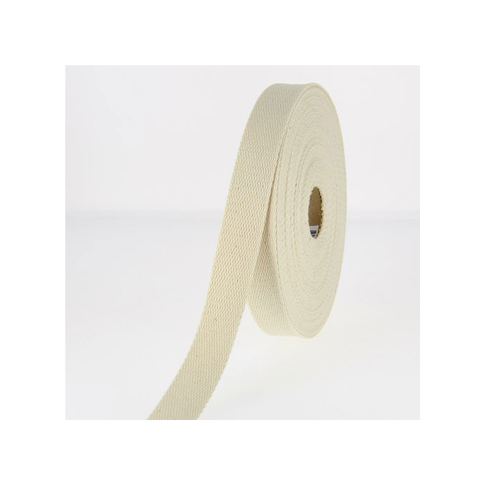 Cotton Webbing 30mm Ecru (15m roll)