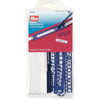 Laundry permanent marking set with pen and tape