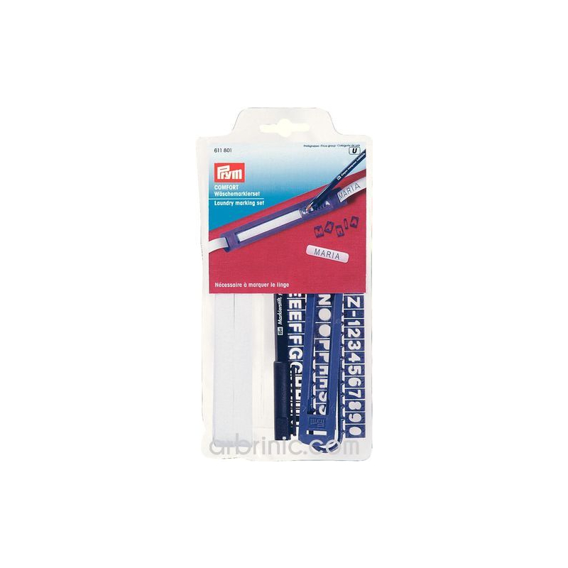 Stylo à marquer le linge avec guide et bande thermocollante