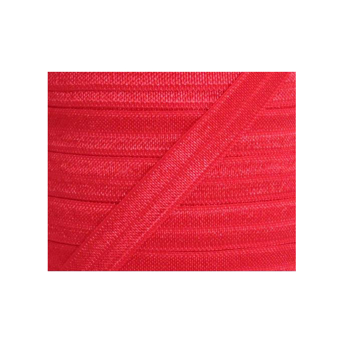 Shinny Fold Over Elastic Oekotex 15mm Red (25m bobin)