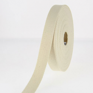 Cotton Webbing 23mm Ecru (15m roll)