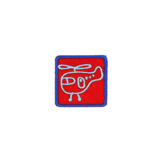 Iron-on Embroidery Patch Red Helicopter