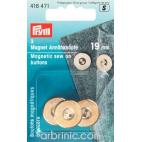 Boutons magnétiques à coudre 19mm Doré (x3)