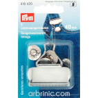 Overall Dungarees fittings PRYM 40mm Silver (x2)