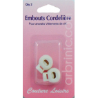 Ajustable Cord toggles White (x2)