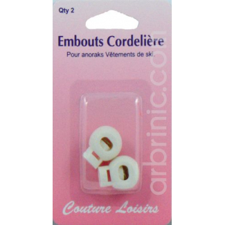 Ajustable Cord toggles White (x2)